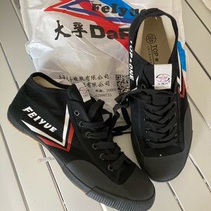 Feiyue Mid Top One Martial Arts Shoe Fashion Sneaker Black 44